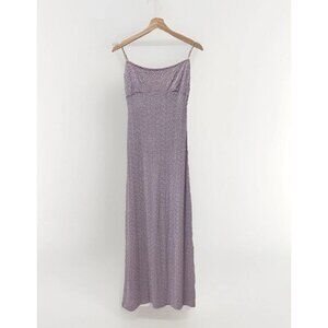 Carman Marc Volvo Beaded Full Length Gown Cocktail Dress Lilac Size 4